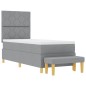 vidaXL Letto Box Spring con Materasso e Panchina Grigio Chiaro 80x200 cm Tessuto vidaXL Letto Box Spring con Materasso e Panchina Grigio Chiaro 80x200 cm Tessuto