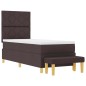 vidaXL Letto con Box Spring con Materasso & Panchina Marrone Scuro 80x200 cm Tessuto