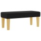 vidaXL Letto Box Spring con Materasso e Panchina Nera 90x190 cm Tessuto vidaXL Letto Box Spring con Materasso e Panchina Nera 90x190 cm Tessuto