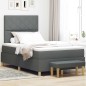 vidaXL Letto a Box Spring con Materasso & Panca Grigio Scuro 120x190 cm Tessuto