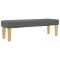 vidaXL Letto a Box Spring con Materasso & Panca Grigio Scuro 120x190 cm Tessuto