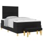 vidaXL Letto con Box Spring con Materasso e Panchina Nero 120x190 cm Tessuto