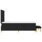 vidaXL Letto con Box Spring con Materasso e Panchina Nero 120x190 cm Tessuto