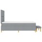 vidaXL Letto a Box Spring con Materasso e Panchina Grigio Chiaro 120x200 cm Tessuto