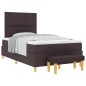 vidaXL Letto con Box Spring e Panchina Marrone Scuro 120x200 cm Tessuto