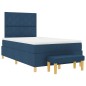 vidaXL Letto Box Spring con Materasso e Panca Blu 120x200 cm Tessuto vidaXL Letto Box Spring con Materasso e Panca Blu 120x200 cm Tessuto
