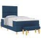 vidaXL Letto Box Spring con Materasso e Panca Blu 120x200 cm Tessuto vidaXL Letto Box Spring con Materasso e Panca Blu 120x200 cm Tessuto