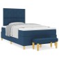 vidaXL Letto Box Spring con Materasso e Panca Blu 120x200 cm Tessuto vidaXL Letto Box Spring con Materasso e Panca Blu 120x200 cm Tessuto