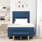vidaXL Letto Box Spring con Materasso e Panca Blu 120x200 cm Tessuto vidaXL Letto Box Spring con Materasso e Panca Blu 120x200 cm Tessuto