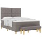 vidaXL Letto a Box Spring con Materasso & Panchina Taupe 140x190 cm Tessuto