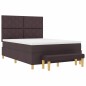 vidaXL Letto a Box Spring con Materasso e Panchina Marrone Scuro 140x200 cm Tessuto vidaXL Letto a Box Spring con Materasso e Panchina Marrone Scuro 140x200 cm Tessuto