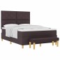 vidaXL Letto a Box Spring con Materasso e Panchina Marrone Scuro 140x200 cm Tessuto vidaXL Letto a Box Spring con Materasso e Panchina Marrone Scuro 140x200 cm Tessuto