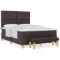 vidaXL Letto a Box Spring con Materasso e Panchina Marrone Scuro 140x200 cm Tessuto vidaXL Letto a Box Spring con Materasso e Panchina Marrone Scuro 140x200 cm Tessuto