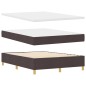 vidaXL Letto a Box Spring con Materasso e Panchina Marrone Scuro 140x200 cm Tessuto vidaXL Letto a Box Spring con Materasso e Panchina Marrone Scuro 140x200 cm Tessuto