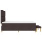 vidaXL Letto a Box Spring con Materasso e Panchina Marrone Scuro 140x200 cm Tessuto vidaXL Letto a Box Spring con Materasso e Panchina Marrone Scuro 140x200 cm Tessuto