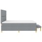 vidaXL Letto con Box Spring e Materasso Grigio Chiaro 180x200 cm Tessuto