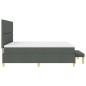 vidaXL Letto Box Spring con Materasso e Panchina Grigio Scuro 180x200 cm Tessuto