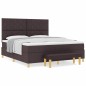 vidaXL Letto con Box Spring con Materasso e Panchina Marrone Scuro 180x200 cm Tessuto vidaXL Letto con Box Spring con Materasso e Panchina Marrone Scuro 180x200 cm Tessuto