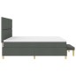 vidaXL Letto con Box Spring con Materasso & Panchina Grigio Scuro 200x200 cm Tessuto vidaXL Letto con Box Spring con Materasso & Panchina Grigio Scuro 200x200 cm Tessuto