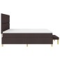 vidaXL Letto con Box Spring con Materasso e Panchetta Marrone Scuro 200x200 cm Tessuto vidaXL Letto con Box Spring con Materasso e Panchetta Marrone Scuro 200x200 cm Tessuto