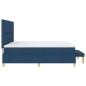 vidaXL Letto a Box Spring con Materasso e Panchina Blu 200x200 cm Tessuto vidaXL Letto a Box Spring con Materasso e Panchina Blu 200x200 cm Tessuto