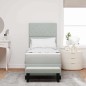 vidaXL Letto con Box Spring con Materasso e Panca Grigio Chiaro 80x200 cm Velluto vidaXL Letto con Box Spring con Materasso e Panca Grigio Chiaro 80x200 cm Velluto