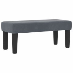 vidaXL Letto a Molle con Materasso e Panca Grigio Scuro 80x200 cm Velluto