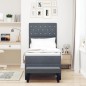vidaXL Letto a Molle con Materasso e Panca Grigio Scuro 80x200 cm Velluto