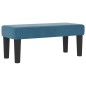 vidaXL Letto a Molle con Materasso e Panchina Blu Scuro 90x190 cm in Velluto
