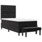 vidaXL Letto con Box Spring con Materasso e Panchina Nero 100x200 cm Velluto vidaXL Letto con Box Spring con Materasso e Panchina Nero 100x200 cm Velluto