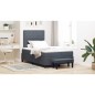 vidaXL Letto a Box Spring con Materasso e Panca Grigio Scuro 120x190 cm Velluto