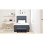 vidaXL Letto a Box Spring con Materasso e Panca Grigio Scuro 120x190 cm Velluto