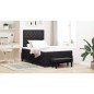 vidaXL Box Spring Bed con Materasso & Panchina Nero 120x190 cm Velluto vidaXL Box Spring Bed con Materasso & Panchina Nero 120x190 cm Velluto