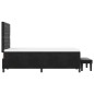 vidaXL Box Spring Bed con Materasso & Panchina Nero 120x190 cm Velluto vidaXL Box Spring Bed con Materasso & Panchina Nero 120x190 cm Velluto