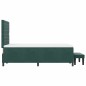 vidaXL Letto Box Spring con Materasso e Panca Verde Scuro 120x200 cm Velluto