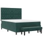 vidaXL Letto a molle con materasso e panchina verde scuro 140x190 cm velluto vidaXL Letto a molle con materasso e panchina verde scuro 140x190 cm velluto
