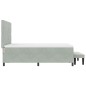 vidaXL Letto a Box Spring con Materasso & Panca Grigio Chiaro 140x200 cm Velluto