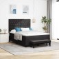 vidaXL Letto a Molle con Materasso e Panchina Nero 140x200 cm Velluto vidaXL Letto a Molle con Materasso e Panchina Nero 140x200 cm Velluto