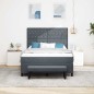 vidaXL Letto Box Spring con Materasso & Panca Grigio Scuro 160x200 cm Velluto