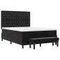 vidaXL Letto a molle con materasso e panca nera 160x200 cm velluto vidaXL Letto a molle con materasso e panca nera 160x200 cm velluto