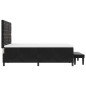vidaXL Letto a molle con materasso e panca nera 160x200 cm velluto vidaXL Letto a molle con materasso e panca nera 160x200 cm velluto