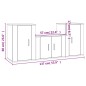 Set Mobili Porta TV 3 pz Bianco Lucido in Legno Multistrato