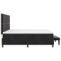 vidaXL Letto Box Spring Con Materasso & Panchina Nera 200x200 cm Velluto