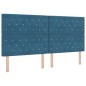 vidaXL Letto Box Spring con Materasso & Panca Blu Scuro 200x200 cm Velluto vidaXL Letto Box Spring con Materasso & Panca Blu Scuro 200x200 cm Velluto