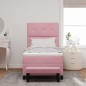 vidaXL Letto con Base a Molla e Materasso Rosa 90x190 cm in Velluto