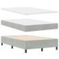 vidaXL Letto a Molle con Materasso e Panchina Grigio Chiaro 120x190 cm in Velluto vidaXL Letto a Molle con Materasso e Panchina Grigio Chiaro 120x190 cm in Velluto