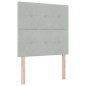 vidaXL Letto a Molle con Materasso e Panchina Grigio Chiaro 120x190 cm in Velluto vidaXL Letto a Molle con Materasso e Panchina Grigio Chiaro 120x190 cm in Velluto