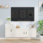 Set di Mobili Porta TV 2 pz Bianco Lucido in Legno Multistrato Set di Mobili Porta TV 2 pz Bianco Lucido in Legno Multistrato