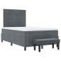vidaXL Letto con Box Spring con Materasso e Panchina Grigio Scuro 120x190 cm Velluto
