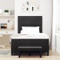 vidaXL Letto a Molle con Materasso & Panca Nera 120x190 cm Velluto vidaXL Letto a Molle con Materasso & Panca Nera 120x190 cm Velluto